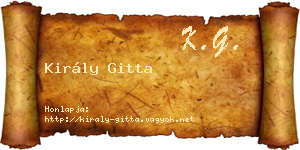 Király Gitta névjegykártya