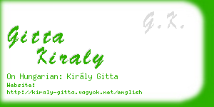 gitta kiraly business card